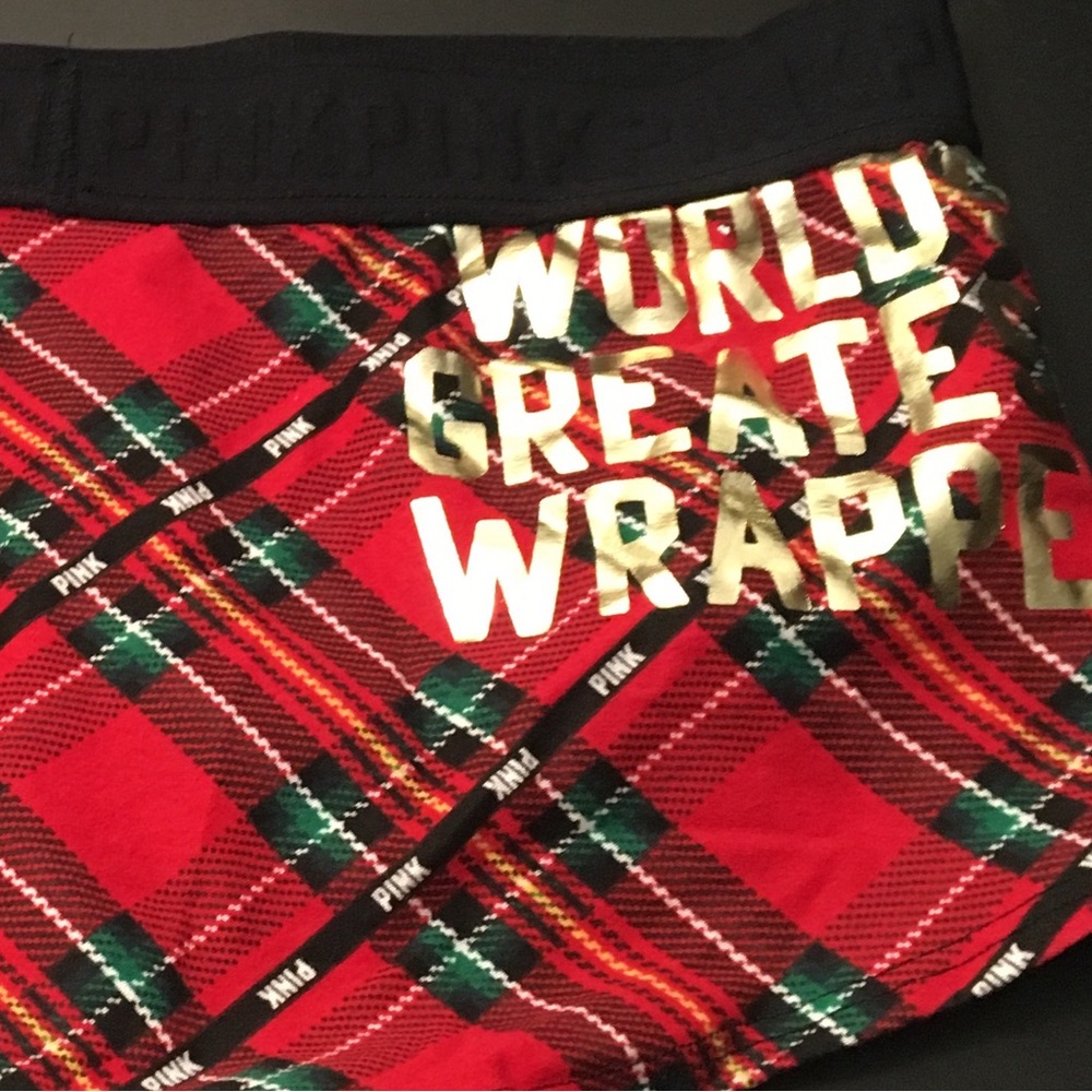 Victoria’s Secret Pink”Worlds Greatest Wrapper”Logo Boyshorts NWT - Picture 5 of 7